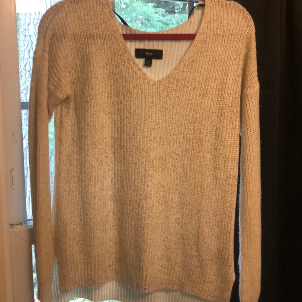 White/Gold sparkly sweater